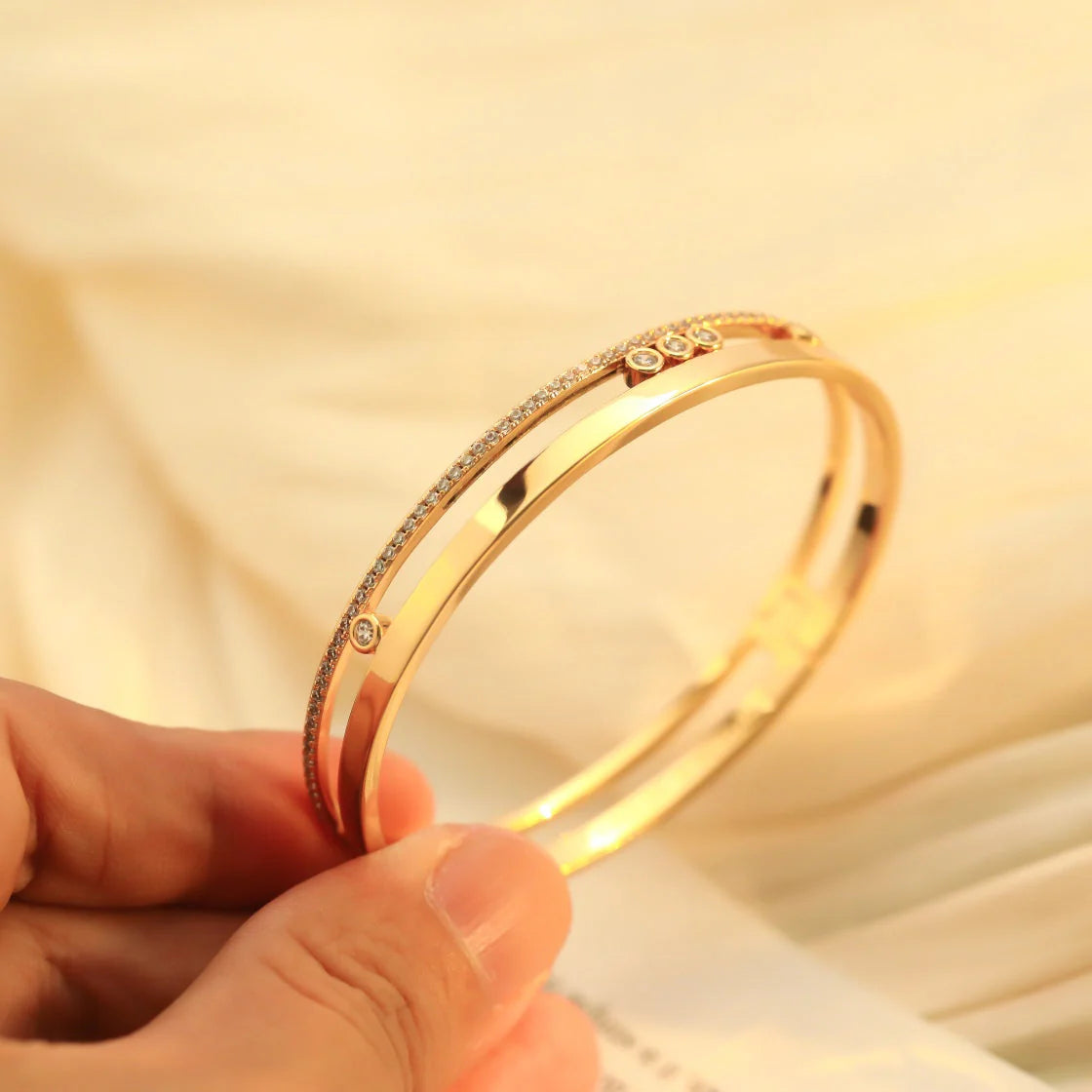 [Twinkle ]Move Romane Diamond Bangle Bracelet