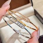 [Twinkle ]Move Pavé Diamond Bangle Bracelet M