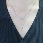 [Twinkle ]MOVE 2 ROW DIAMOND NECKLACE