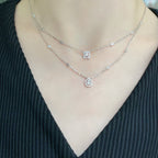 [Twinkle ]MY TWIN 2 ROW DIAMOND NECKLACE