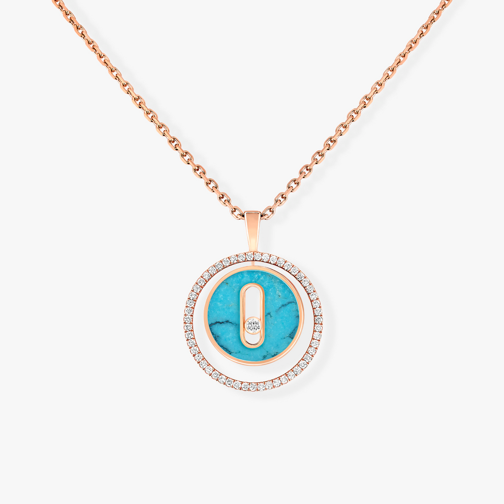 [Twinkle ]Twinkle MOVE 1 DIAMOND TURQUOISE PINK GOLD DIAMOND NECKLACE
