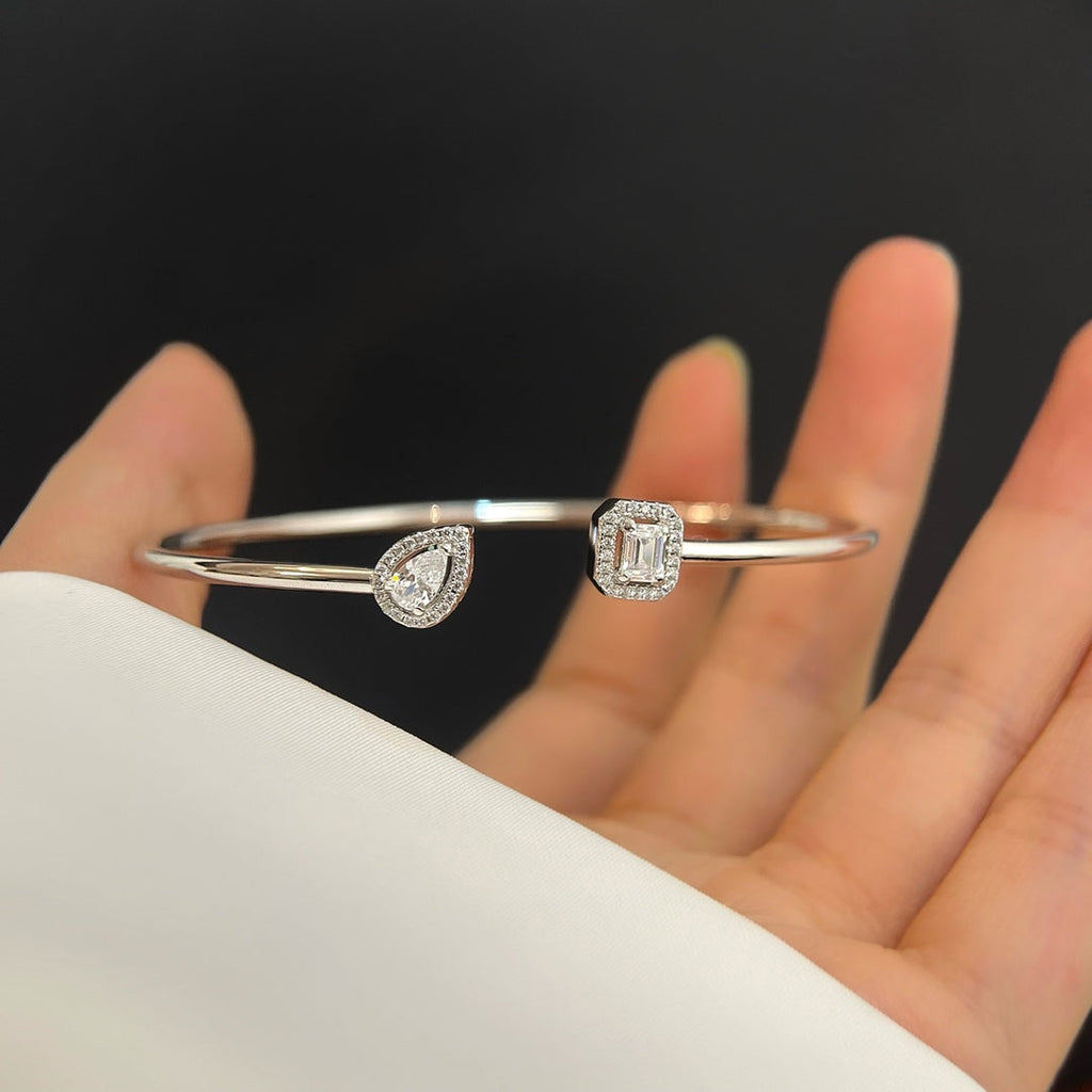 [Twinkle ]JONC FLEX MY TWIN TOI & MOI SILVER DIAMOND BRACELET