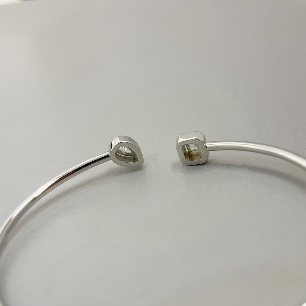 [Twinkle ]JONC FLEX MY TWIN TOI & MOI SILVER DIAMOND BRACELET