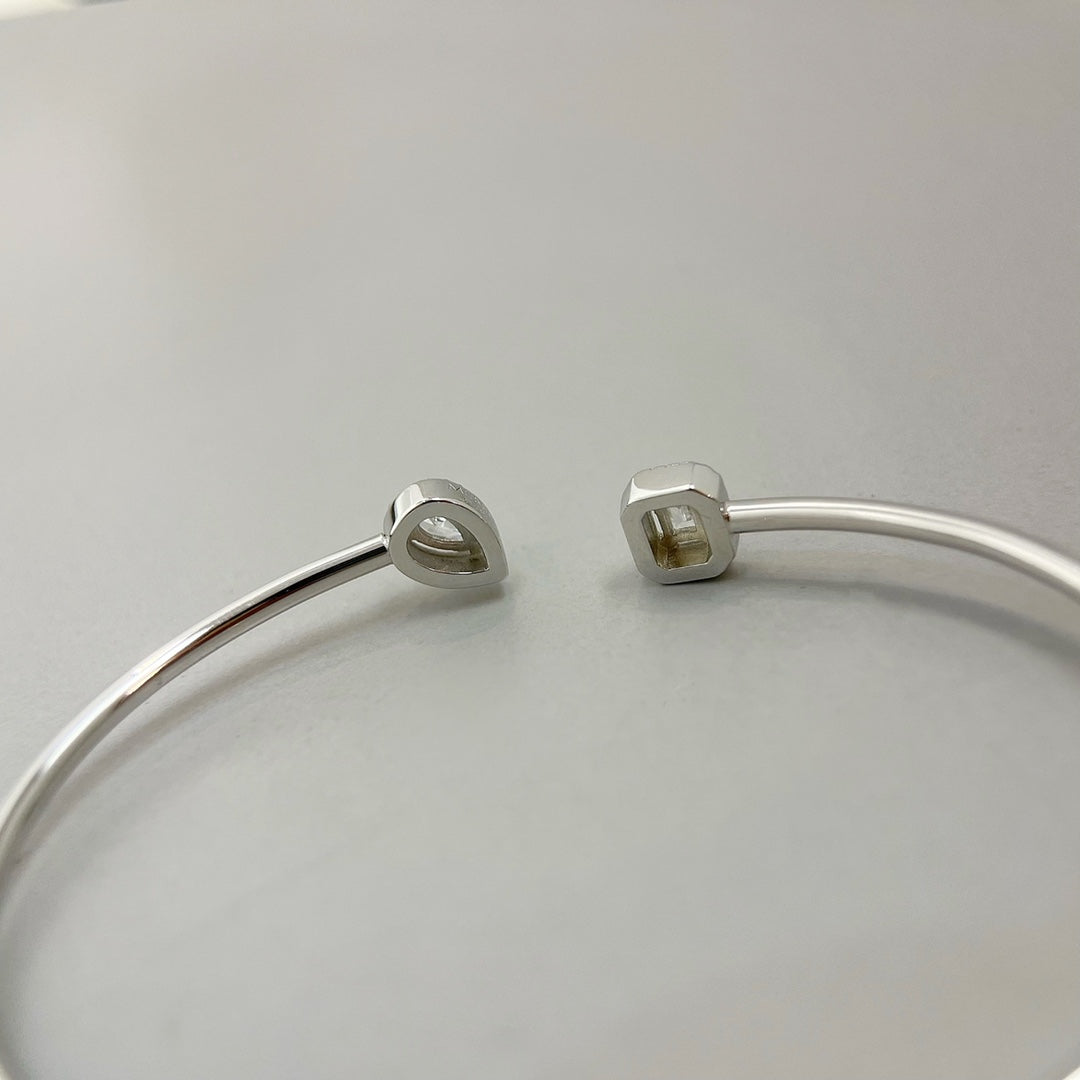 [Twinkle ]JONC FLEX MY TWIN TOI & MOI SILVER DIAMOND BRACELET
