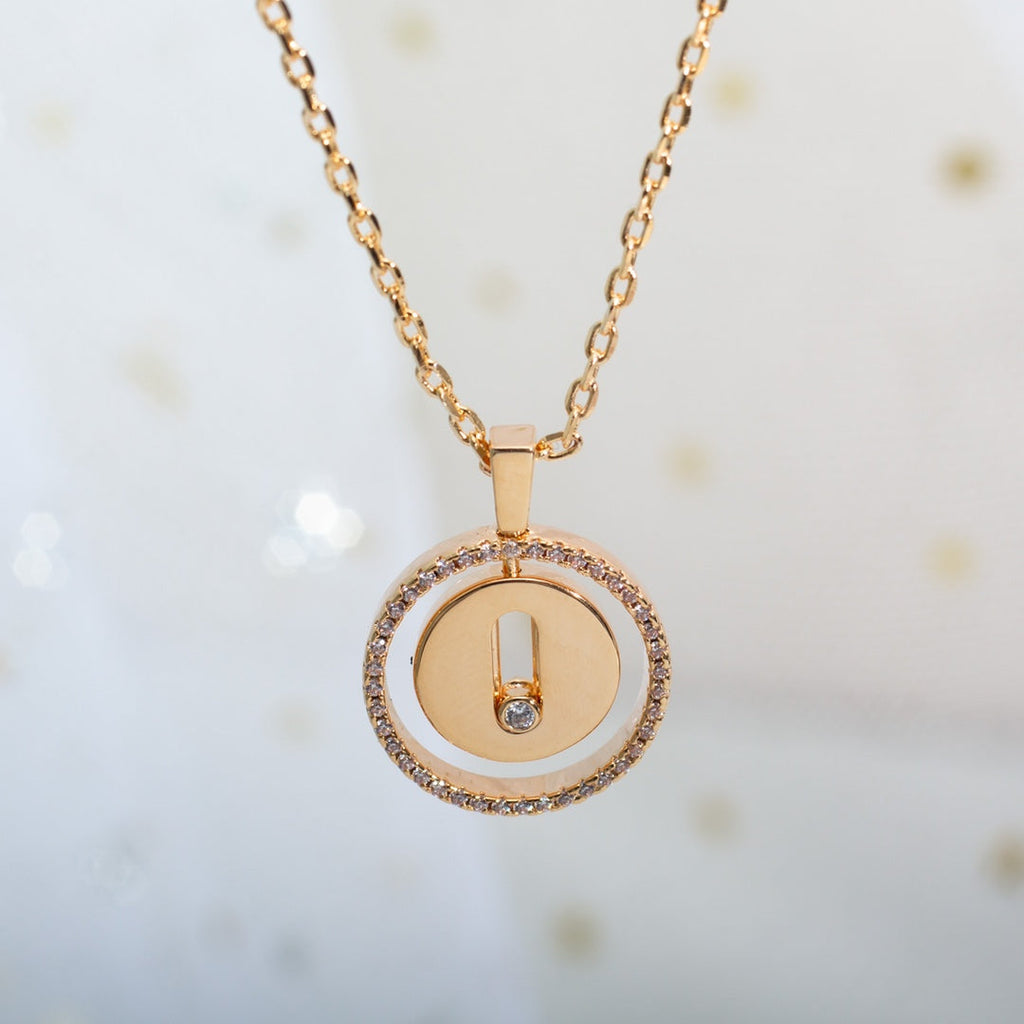 [Twinkle ]Twinkle MOVE PM NECKLACE PINK GOLD DIAMOND