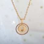 [Twinkle ]Twinkle MOVE PM NECKLACE PINK GOLD DIAMOND