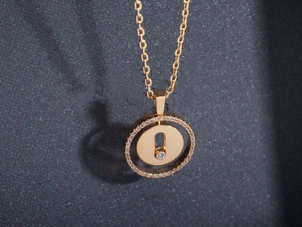 [Twinkle ]Twinkle MOVE PM NECKLACE PINK GOLD DIAMOND