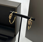[Twinkle ]CREOLES MOVE UNO PM DIAMOND EARRINGS