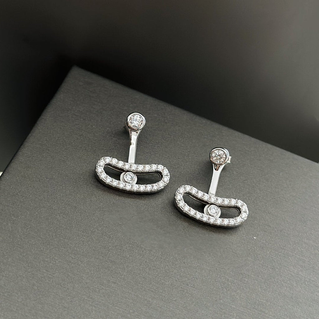 [Twinkle ]MOVE UNO SILVER DIAMOND EARRINGS