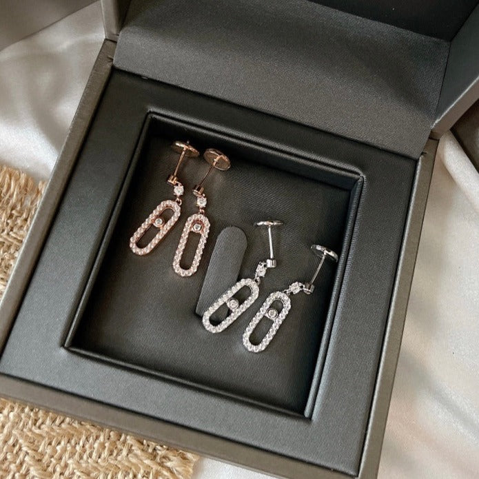 [Twinkle ]DORMEUSES MOVE UNO DIAMOND EARRINGS