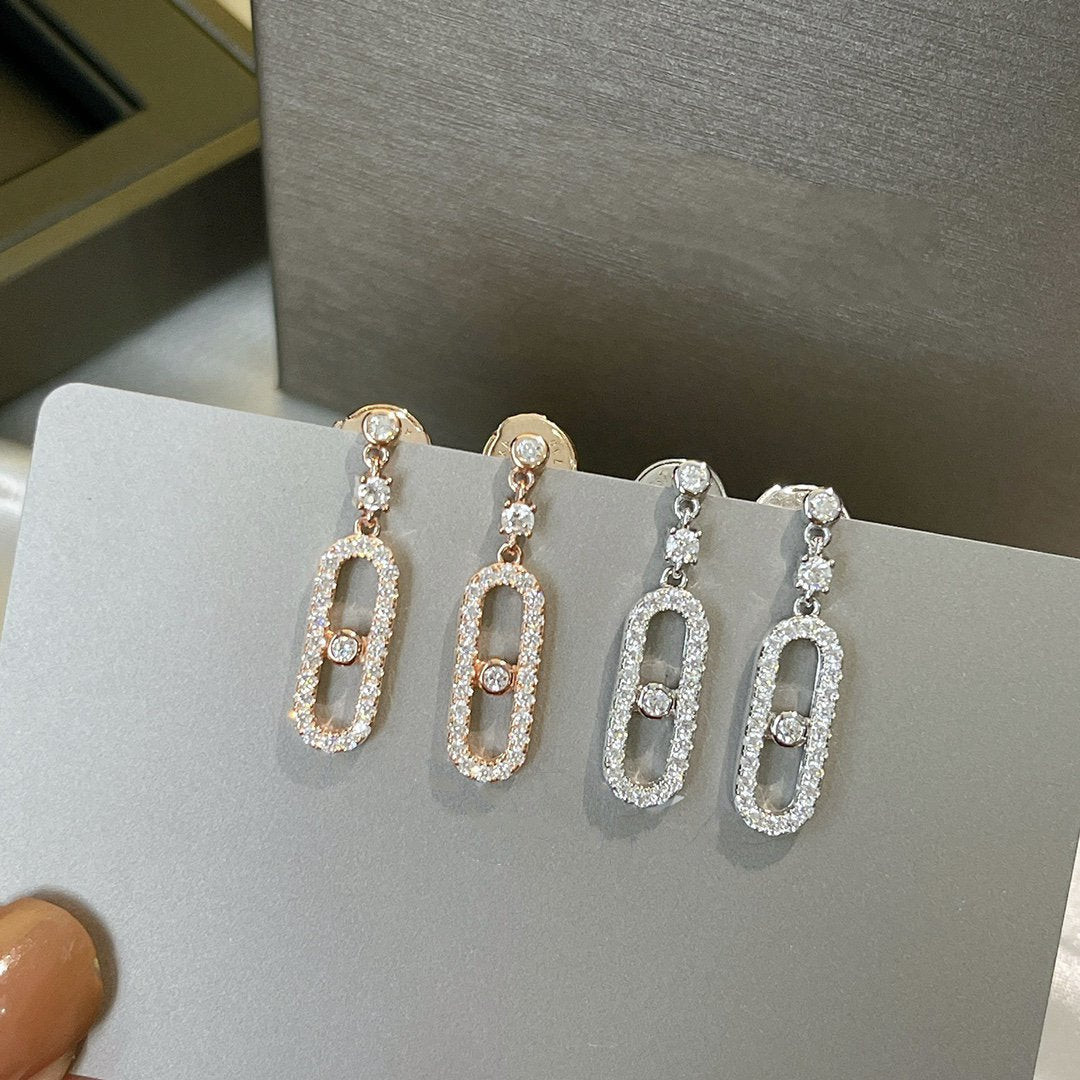 [Twinkle ]DORMEUSES MOVE UNO DIAMOND EARRINGS