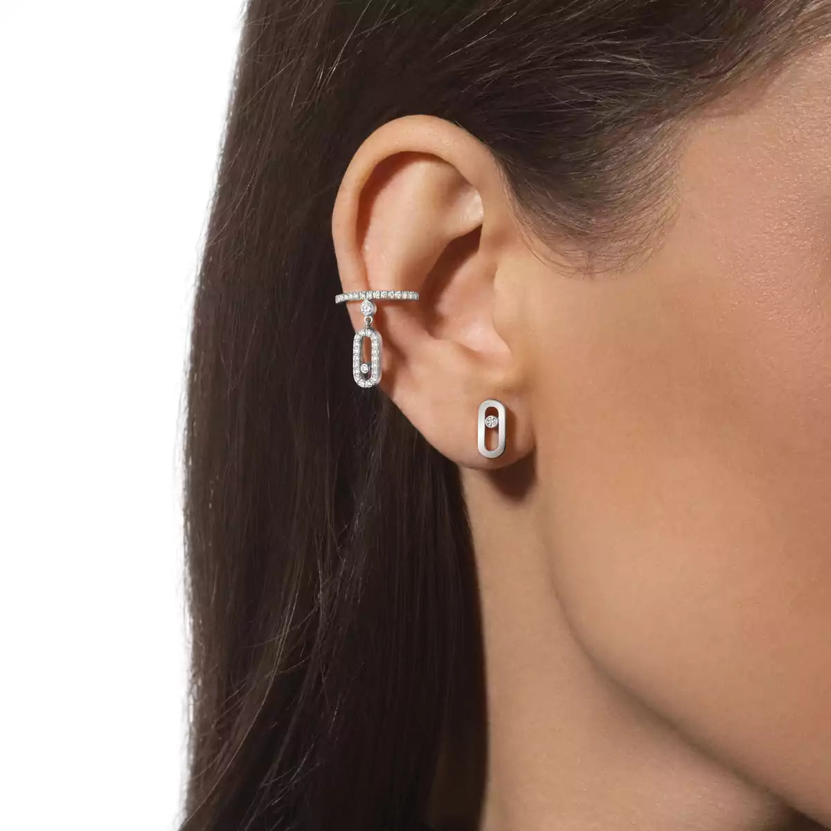 [Twinkle ]Move Uno Diamond Stud Earrings
