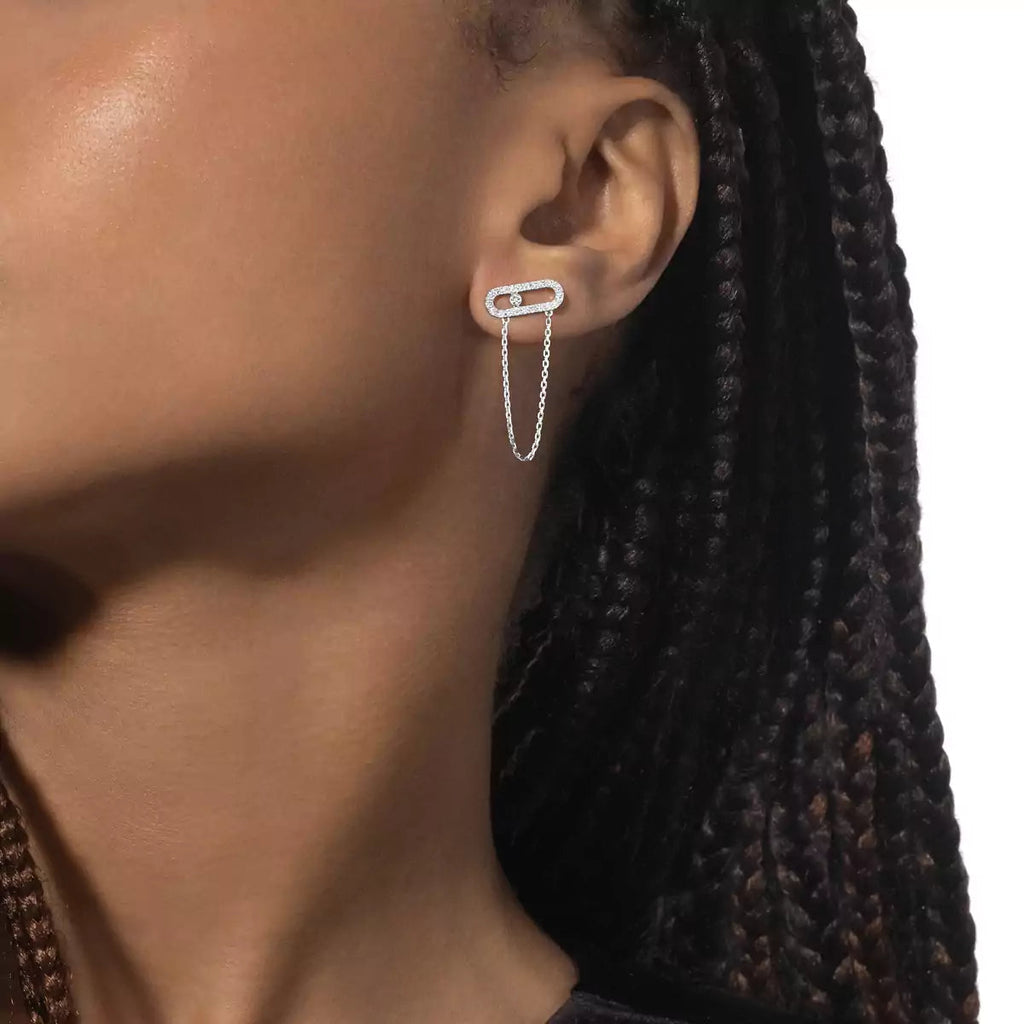 [Twinkle ]Move Uno Diamond Earrings