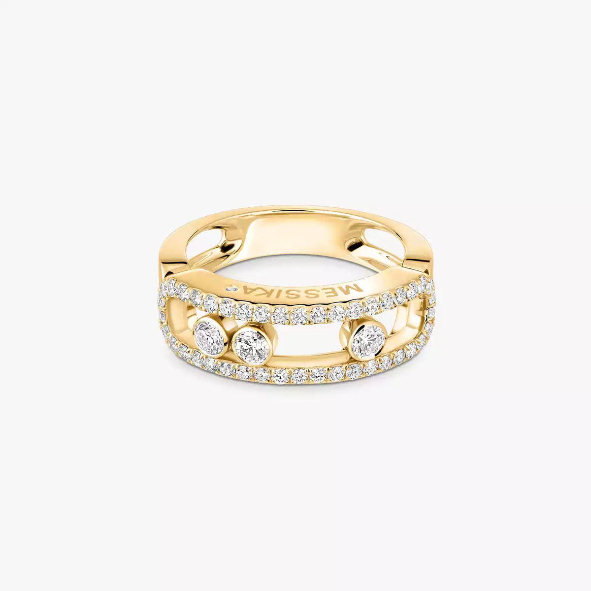 [Twinkle ] Move Gold Diamond Pave_ Ring