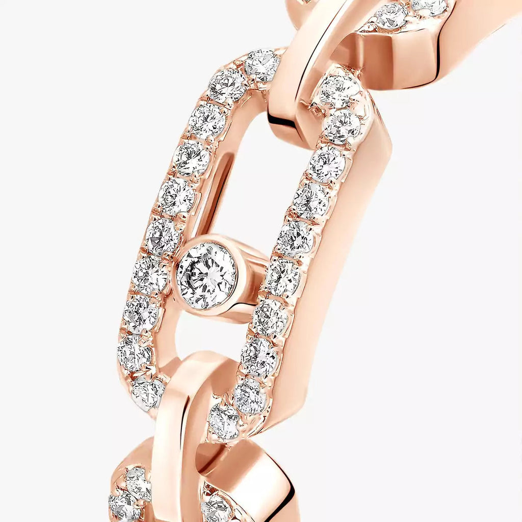 [Twinkle ]Move Link Pave_-Set Diamond Ring in Gold