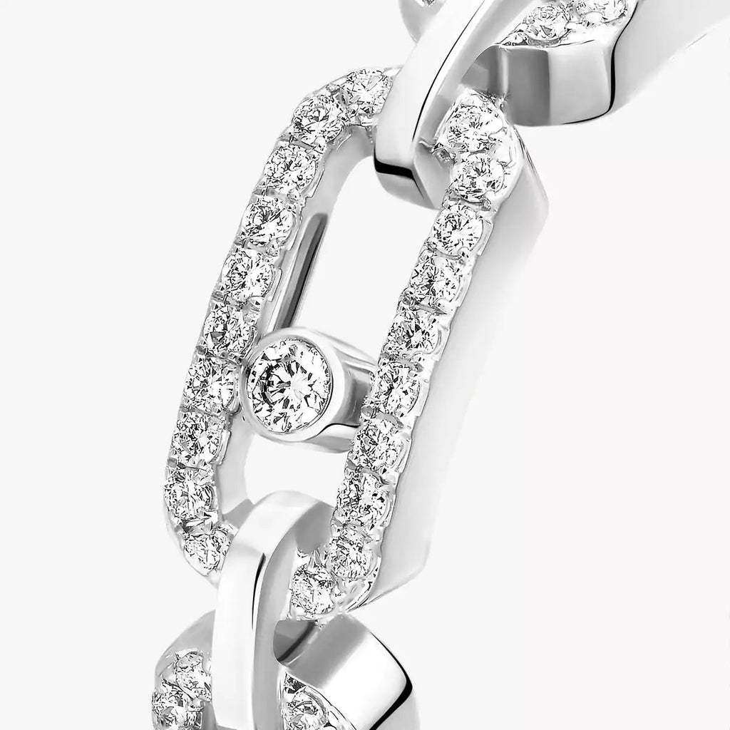 [Twinkle ]Move Link Pave_-Set Diamond Ring in Gold