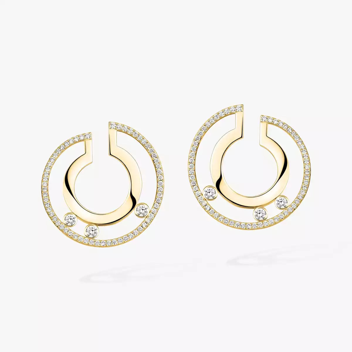 [Twinkle ]Move Romane Small Diamond Hoop Earrings