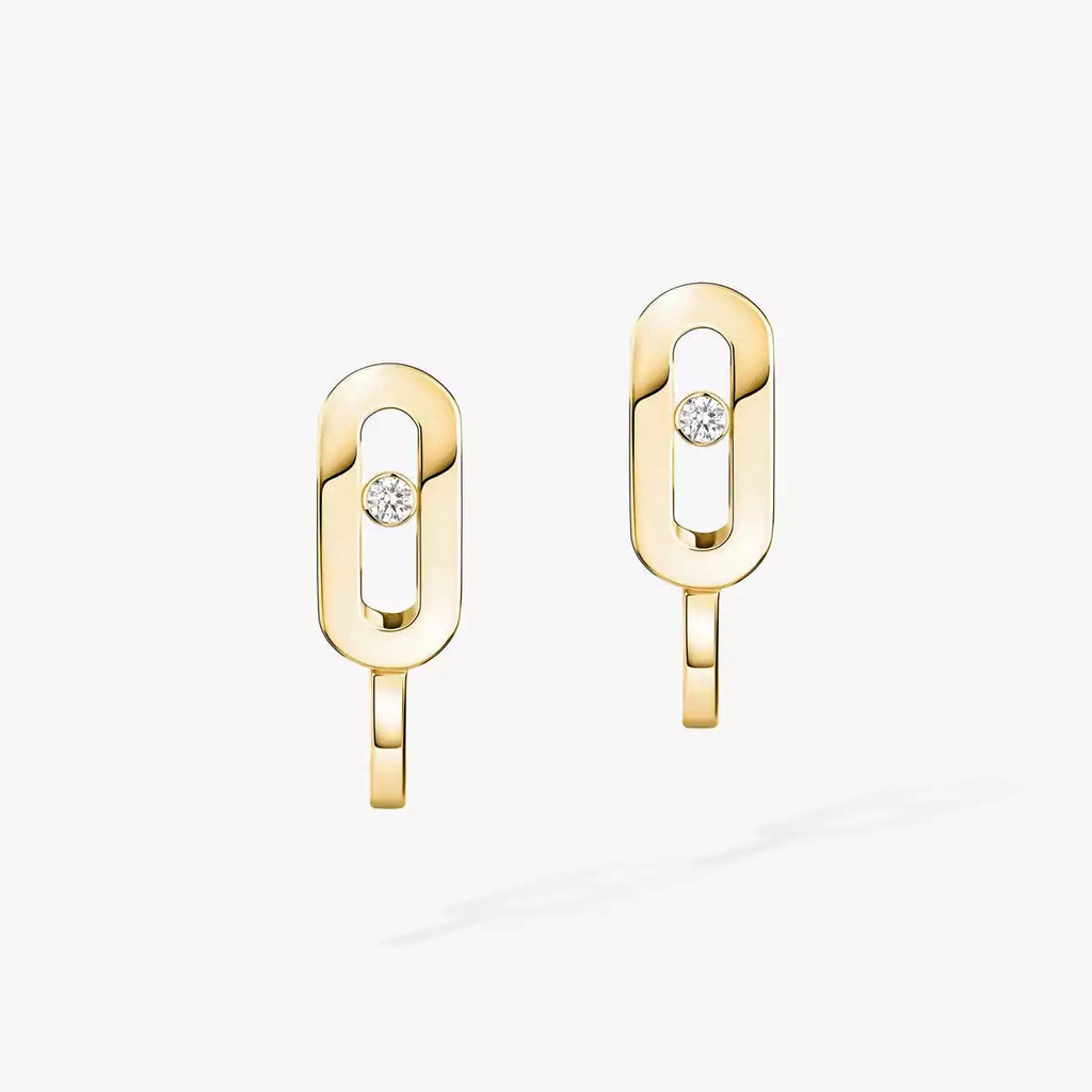[Twinkle ]Diamond Mini Hoop Earrings Move Classique