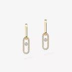 [Twinkle ]Move Link Diamond Earrings