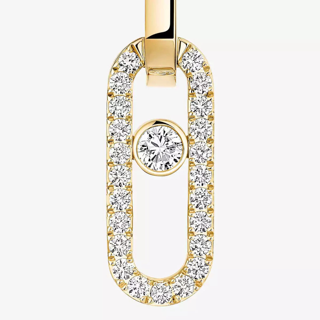 [Twinkle ]Move Link Diamond Earrings