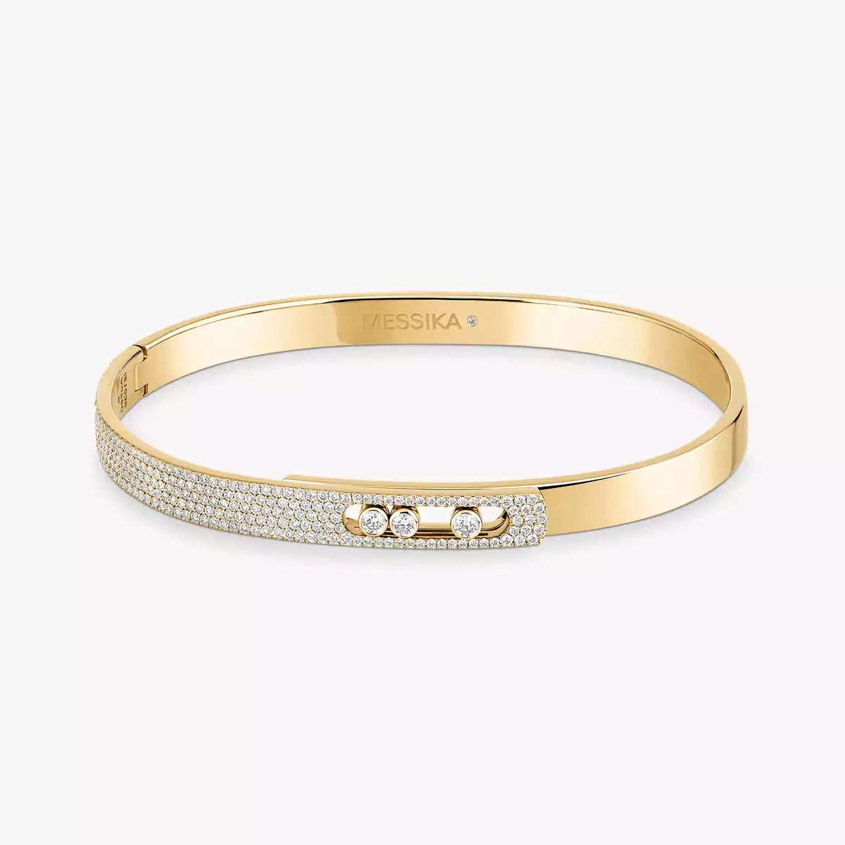 [Twinkle ]Move Noa Rose Gold Pavé Diamond Bangle Bracelet