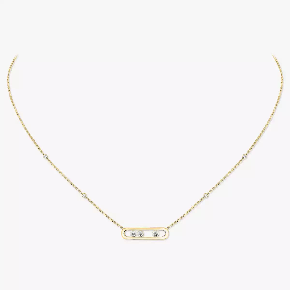 [Twinkle ] Baby Move Gold Diamond Necklace