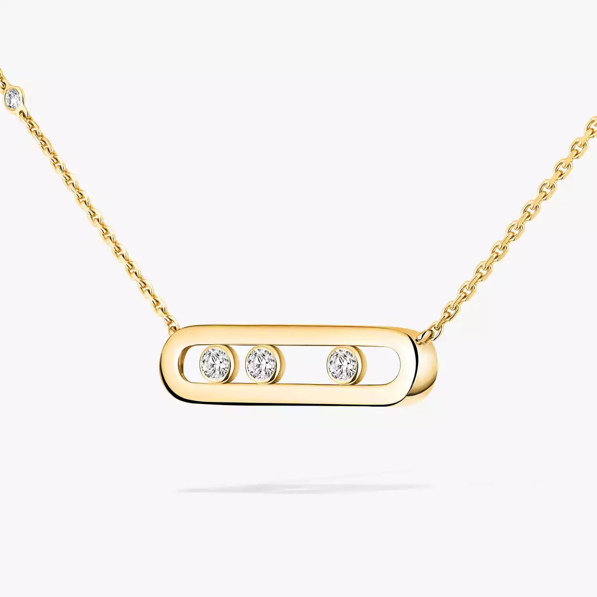 [Twinkle ] Baby Move Gold Diamond Necklace
