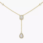 [Twinkle ]Gold Diamond Tie Necklace