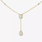 [Twinkle ]Gold Diamond Tie Necklace