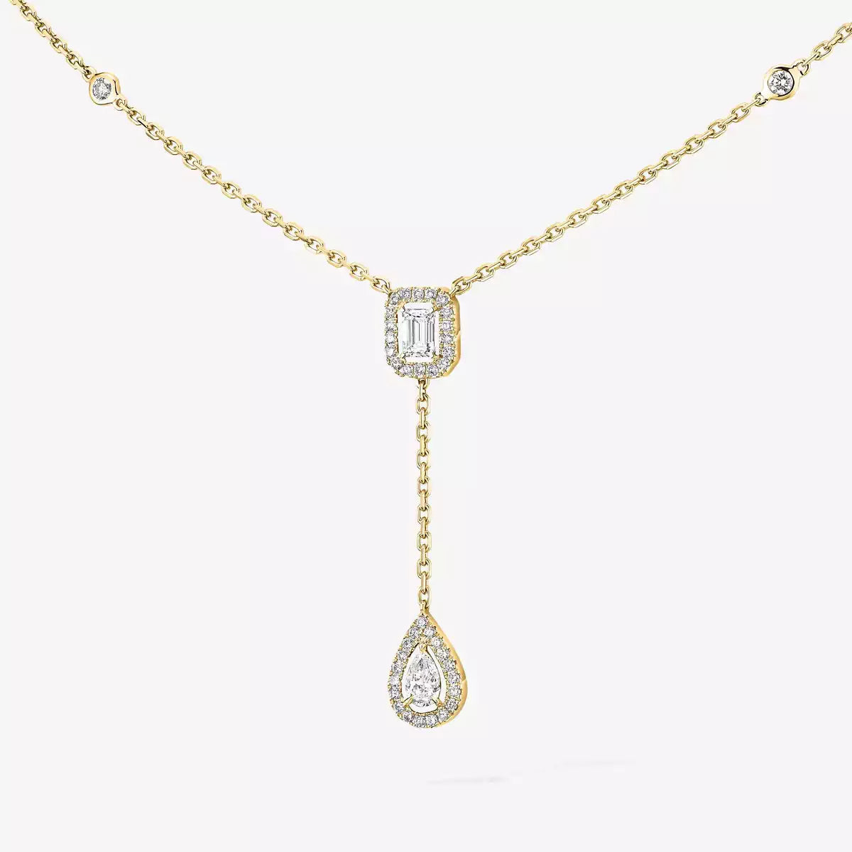 [Twinkle ]Gold Diamond Tie Necklace