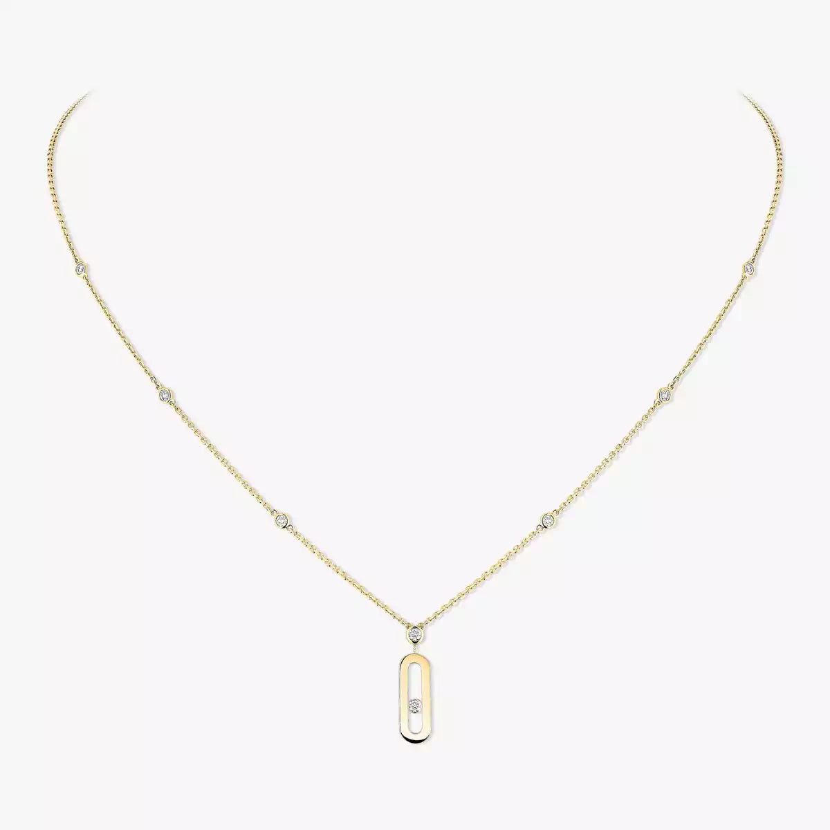 [Twinkle ] Move Uno Gold Diamond Long Necklace