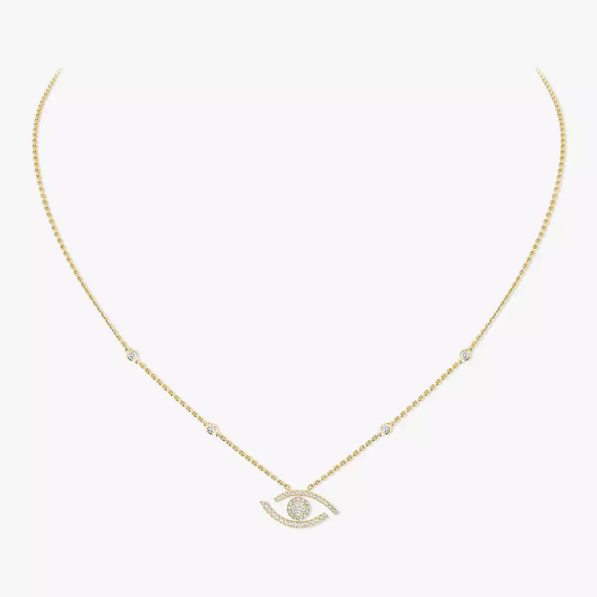 [Twinkle jewelrys]Pave_ Diamond Necklace Lucky Eye