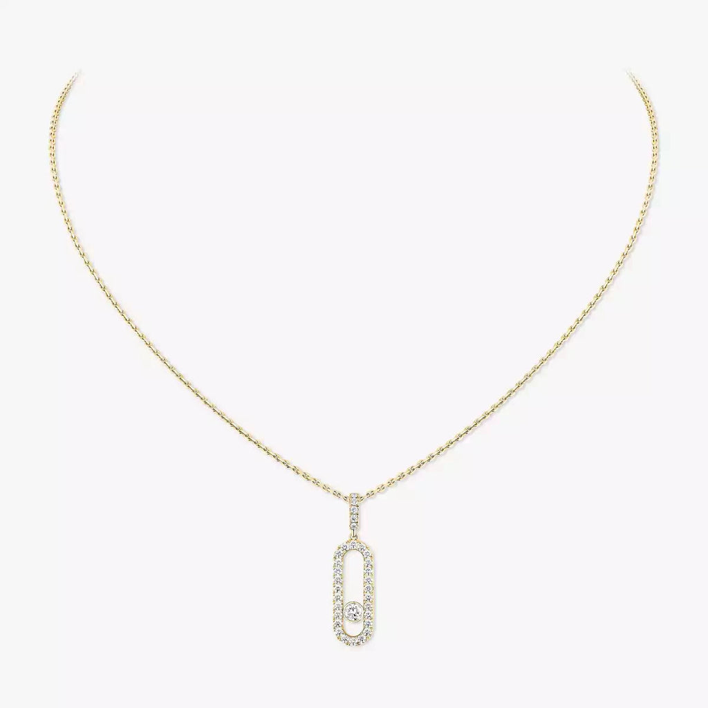 [Twinkle ]Move Uno Diamond Necklace in Rose Gold