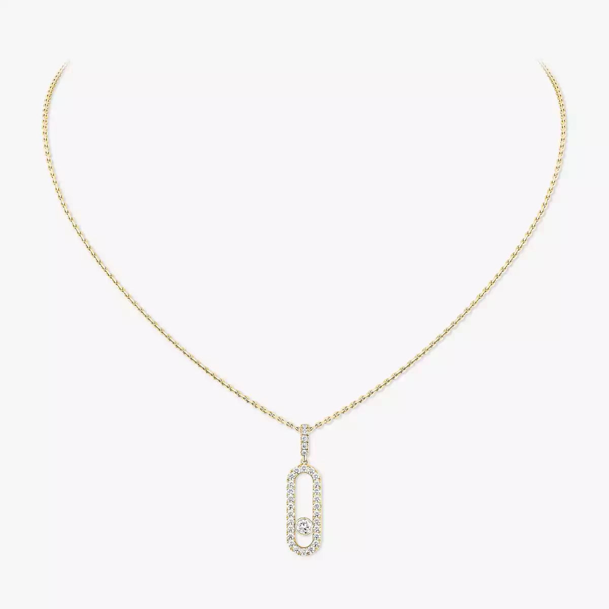 [Twinkle ]Move Uno Diamond Necklace in Rose Gold