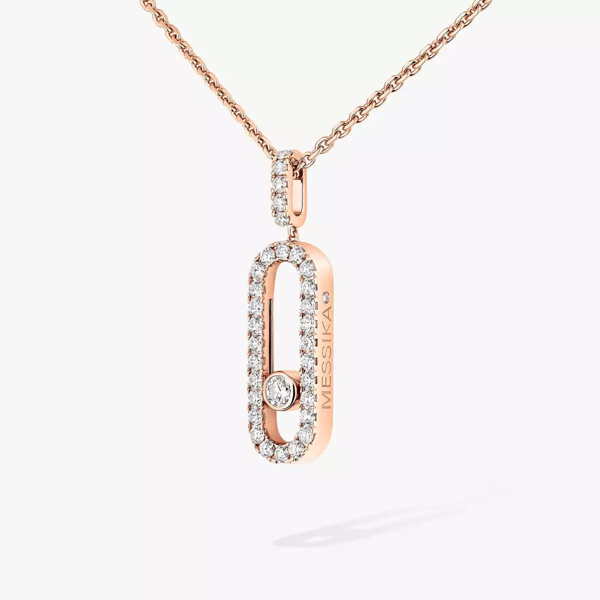 [Twinkle ]Move Uno Diamond Necklace in Rose Gold