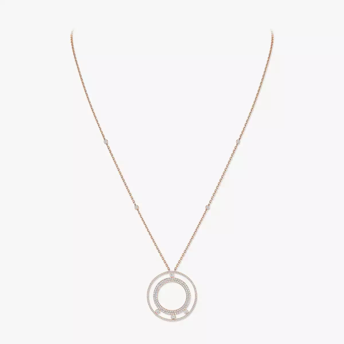 [Twinkle ]Move Romane Long Pave_-Set Diamond Necklace
