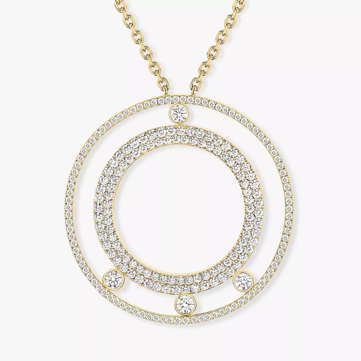 [Twinkle ]Move Romane Long Pave_-Set Diamond Necklace