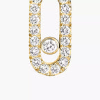 [Twinkle ]Move Uno Single Diamond Hoop Earring