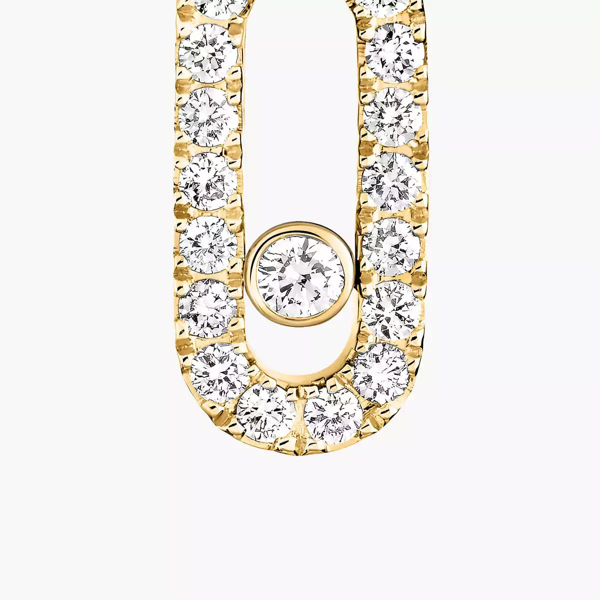 [Twinkle ]Move Uno Single Diamond Hoop Earring