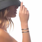 [Twinkle ]MK Care(s) pink cord pavé bracelet