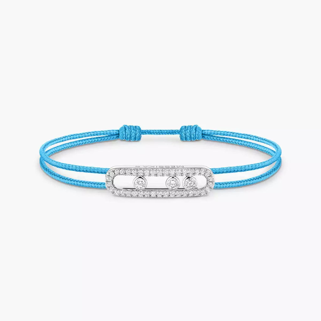 [Twinkle ]MK Care(s) pink cord pavé bracelet