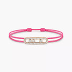 [Twinkle ]MK Care(s) pink cord pavé bracelet