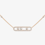 [Twinkle ] Move Pave_ Rose Gold Diamond Necklace