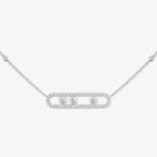 [Twinkle ] Move Pave_ Rose Gold Diamond Necklace